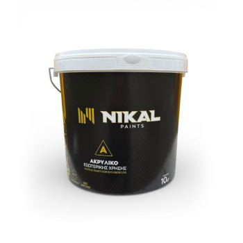 Εξωτερικής Χρήσης 100% Ακρυλικό A Nikal 3lt  & 10lt